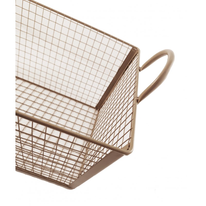 Cestino Portaoggetti in metallo oro