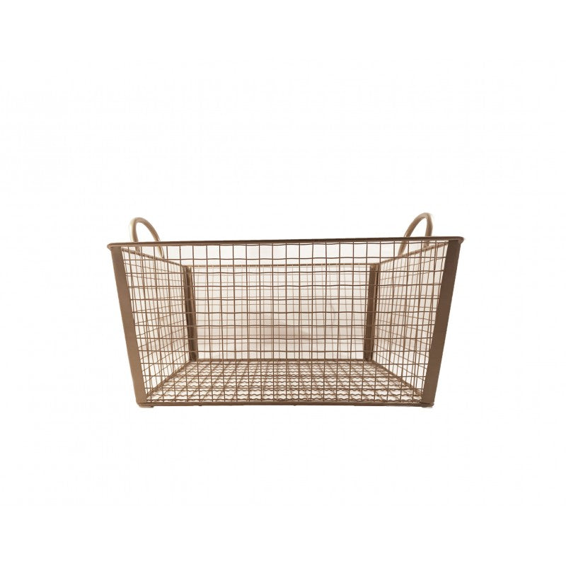 Cestino Portaoggetti in metallo oro