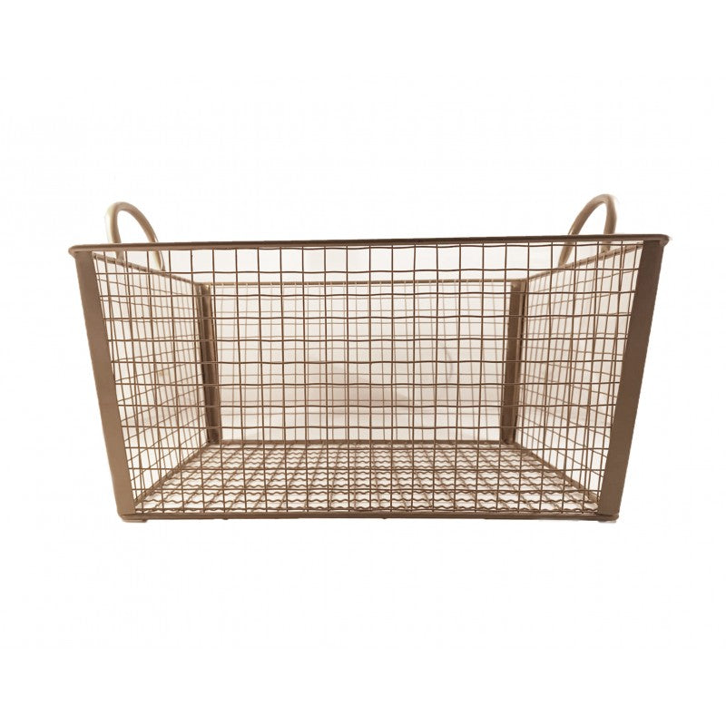 Cestino Portaoggetti in metallo oro