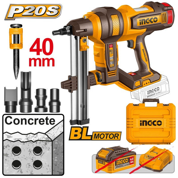 Chiodatrice per calcestruzzo a batterie 40MM nudo