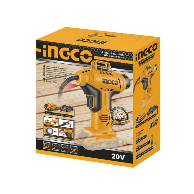 Compressore auto batteria litio 20V 10bar nudo