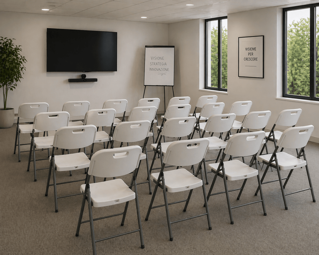 Sedia pieghevole bianca Catering Professionale Xone - Perrone Shop