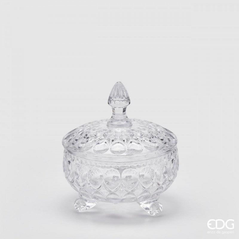 Contenitore in Vetro con piedi 21cm| EDG - Perrone Shop