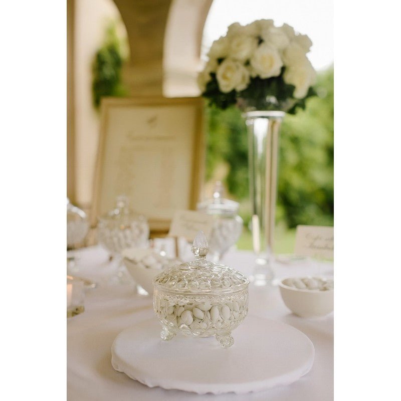 Contenitore in Vetro con piedi 21cm| EDG - Perrone Shop