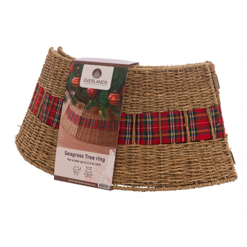 Copri Base Albero in Vimini Fantasia Scozzese