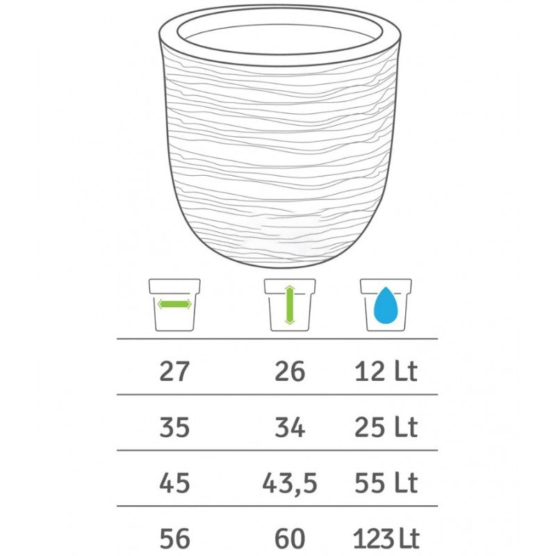 Vaso Conchino Rigato Shabby Ø27 cm Telcom