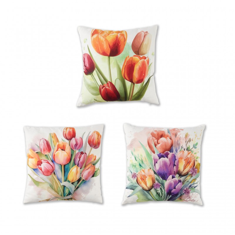 Cuscino In Tessuto Tulipano
