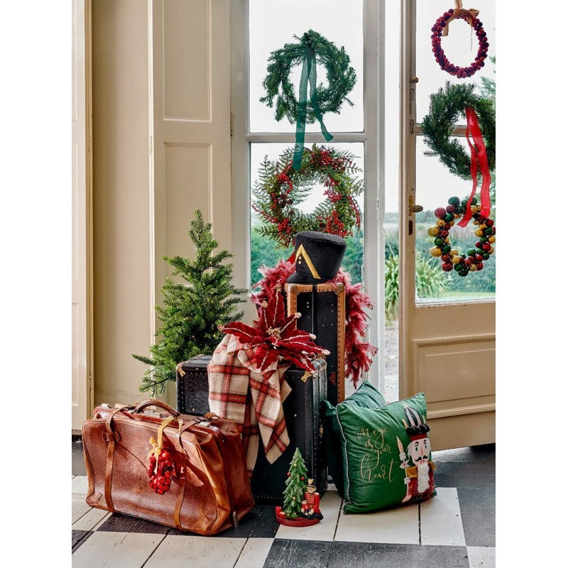 Cuscino In Velluto Con Stampa Schiaccianoci