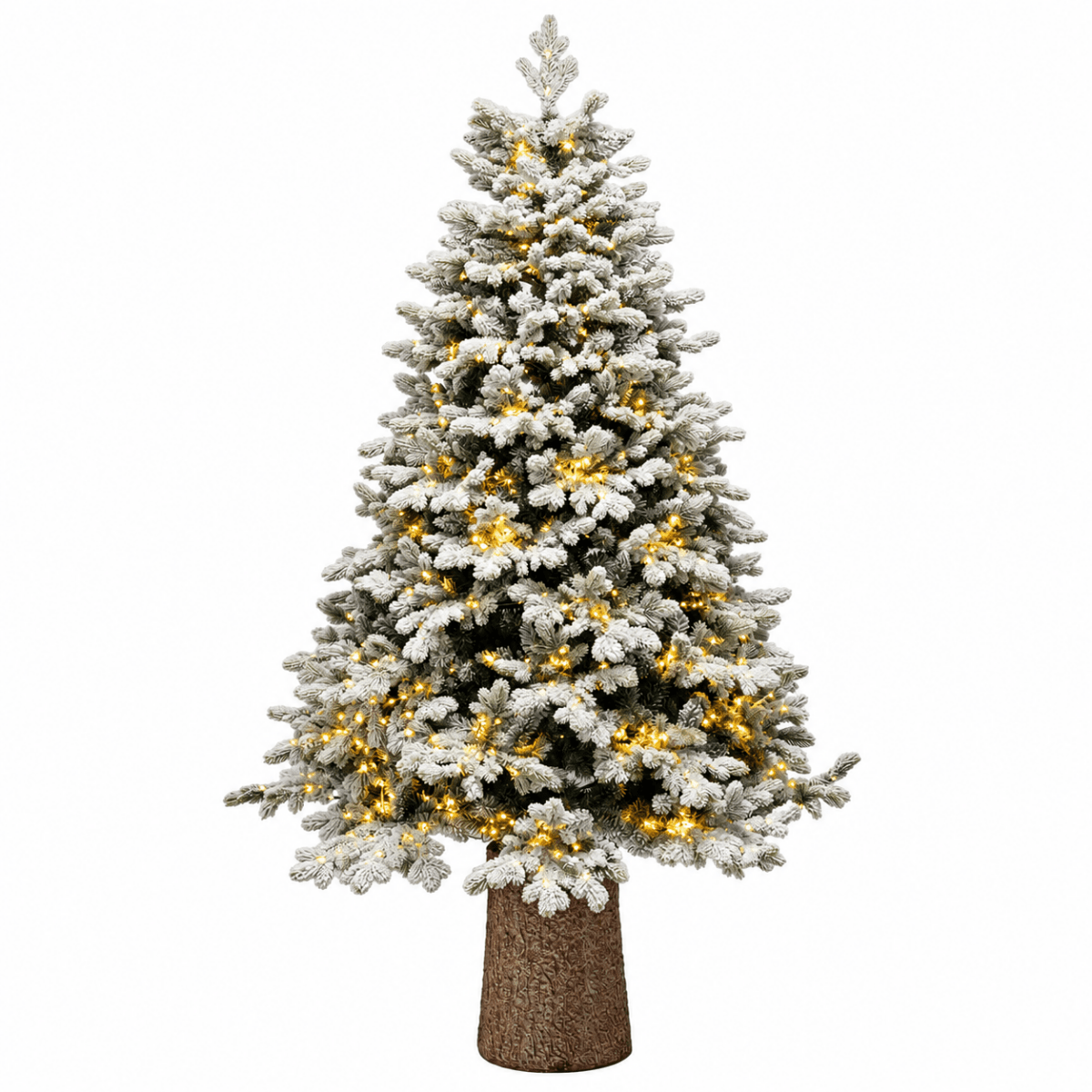 Albero di Natale Darsy Innevato con Led integrati e tronco incorporato | Xone - Perrone Shop