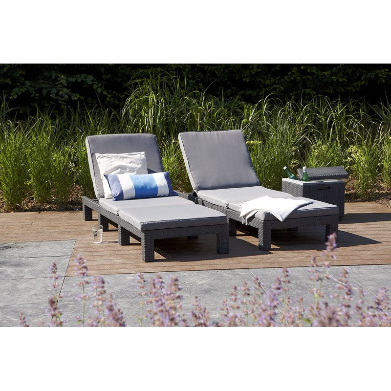 Lettino prendisole antracite con cuscino Daytona| Keter