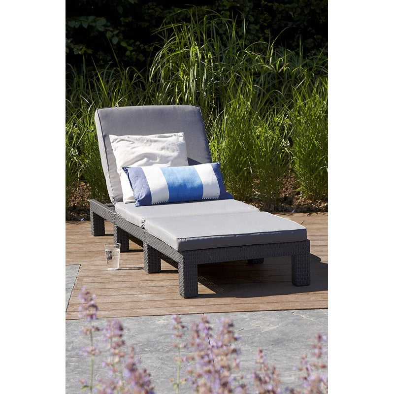 Lettino prendisole antracite con cuscino Daytona| Keter