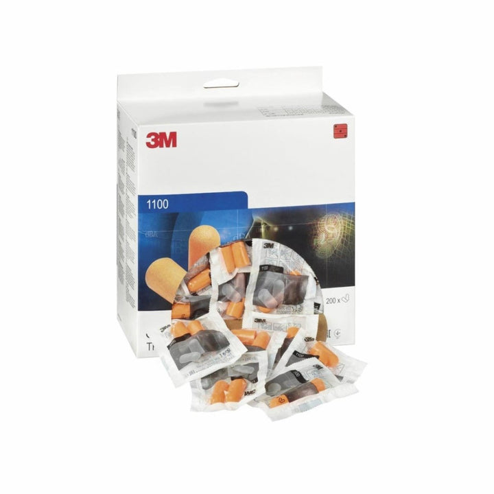 Inserti Auricolari Monouso 3M 1100 Tappi Antirumore in Schiuma| confezione 200 coppie - Perrone Shop