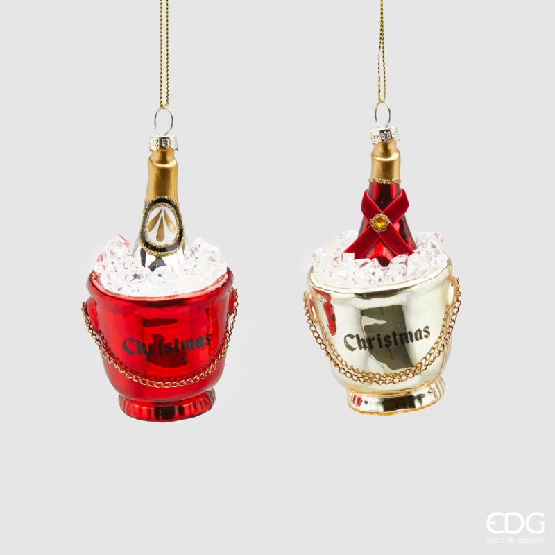 Decorazione Bottiglia Vetro Christmas| EDG