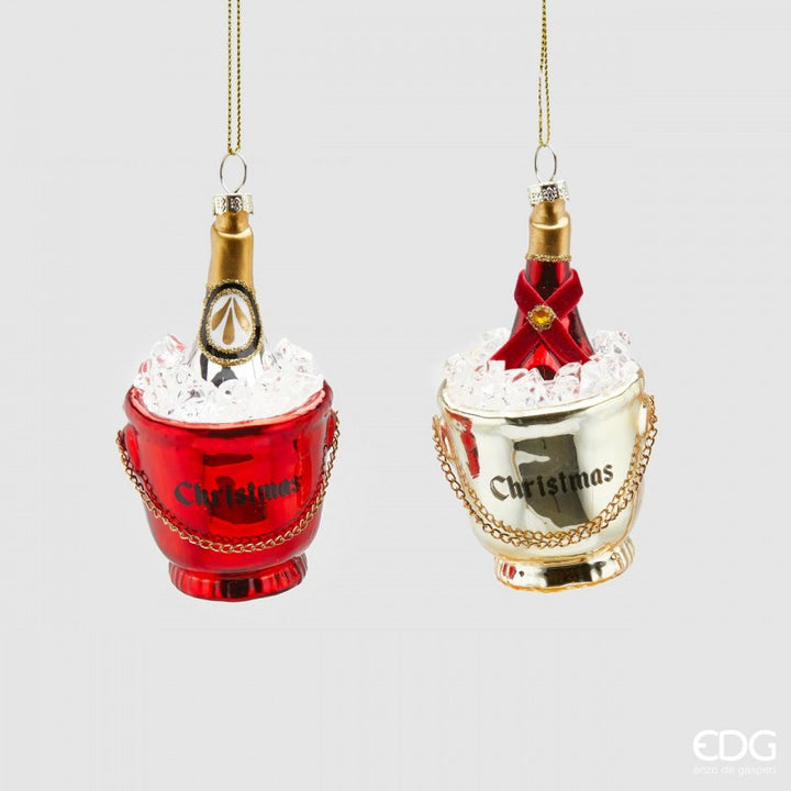 Decorazione Bottiglia Vetro Christmas| EDG