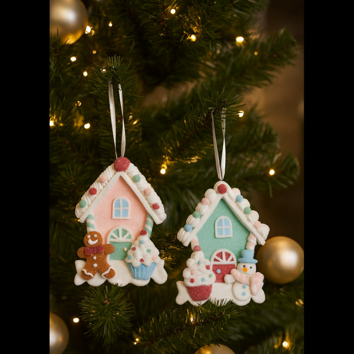 Decorazione casetta Bell h12  Colori Assortiti | EDG