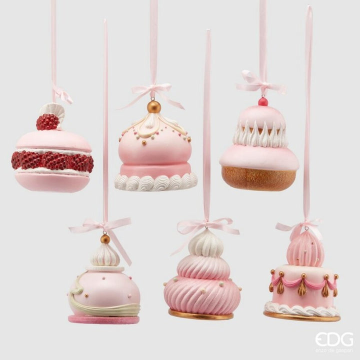 Decorazioni natalizie dolci rosa assortiti | EDG