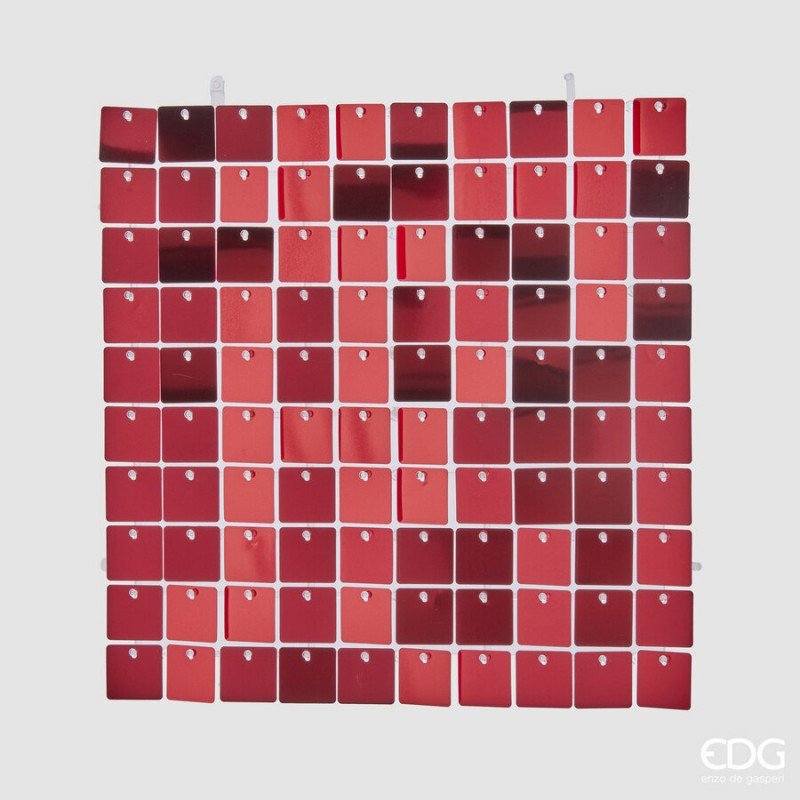 Decorazione natalizia a tenda quadrata con glitter | EDG - Perrone Shop