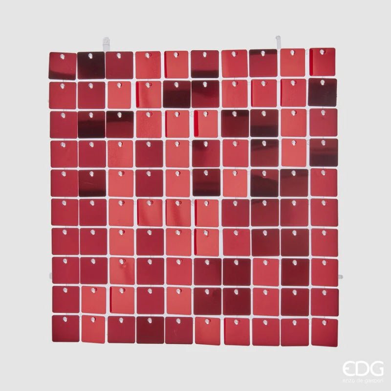 Decorazione natalizia a tenda quadrata con glitter | EDG - Perrone Shop