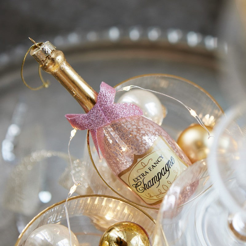 Decoro Bottiglia di Champagne H 13,50 cm