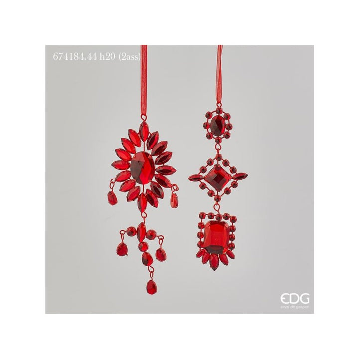 Decoro pendente gemme h20 red