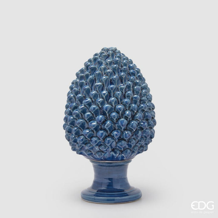 Pumo decorativo in ceramica blu| EDG