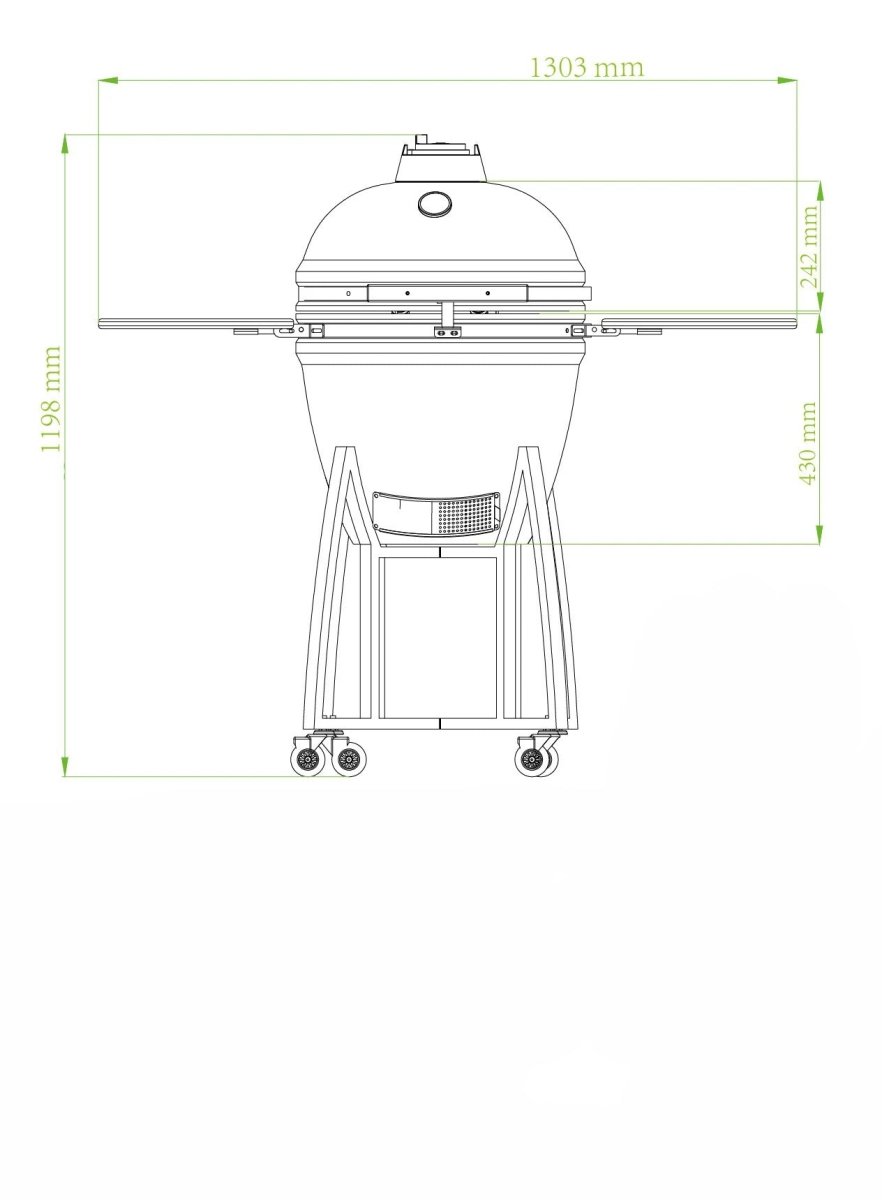 Barbecue Kamado Professionale in Ceramica – Green Kamado Chef Schingaro - Perrone Shop