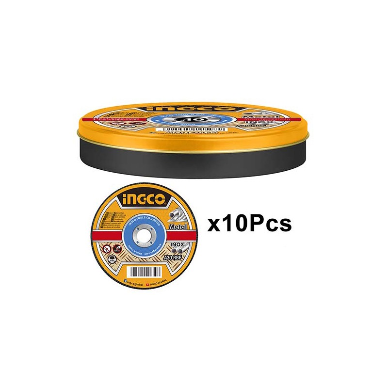 Dischi da taglio per metallo Ingco 115x1,2 mm 10 pz