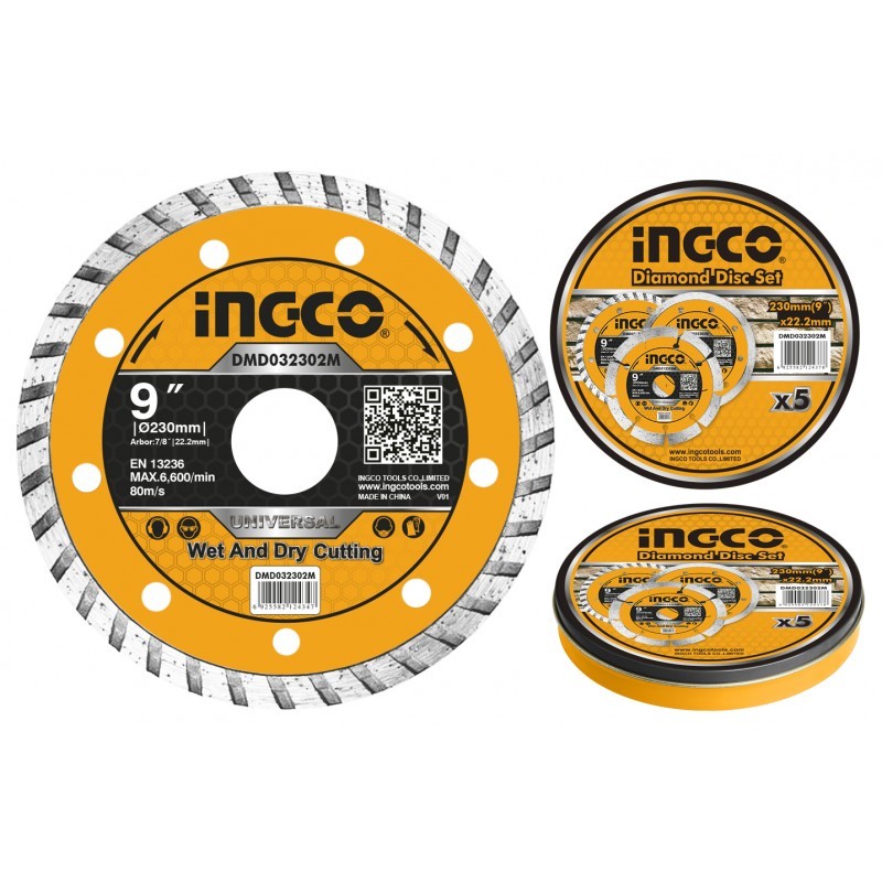 Disco diamantato turbo Ingco 230 mm