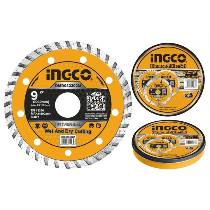 Disco diamantato turbo Ingco 230 mm