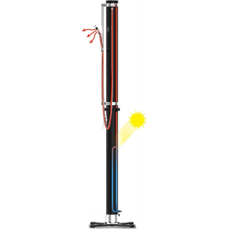 Doccia Solare Con Miscelatore 20 Lt 63x63xH218