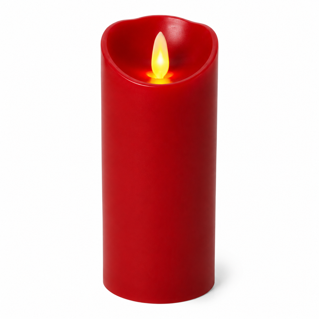 Candela LED Rossa D.7,5 x H.18 cm | Kaemingk
