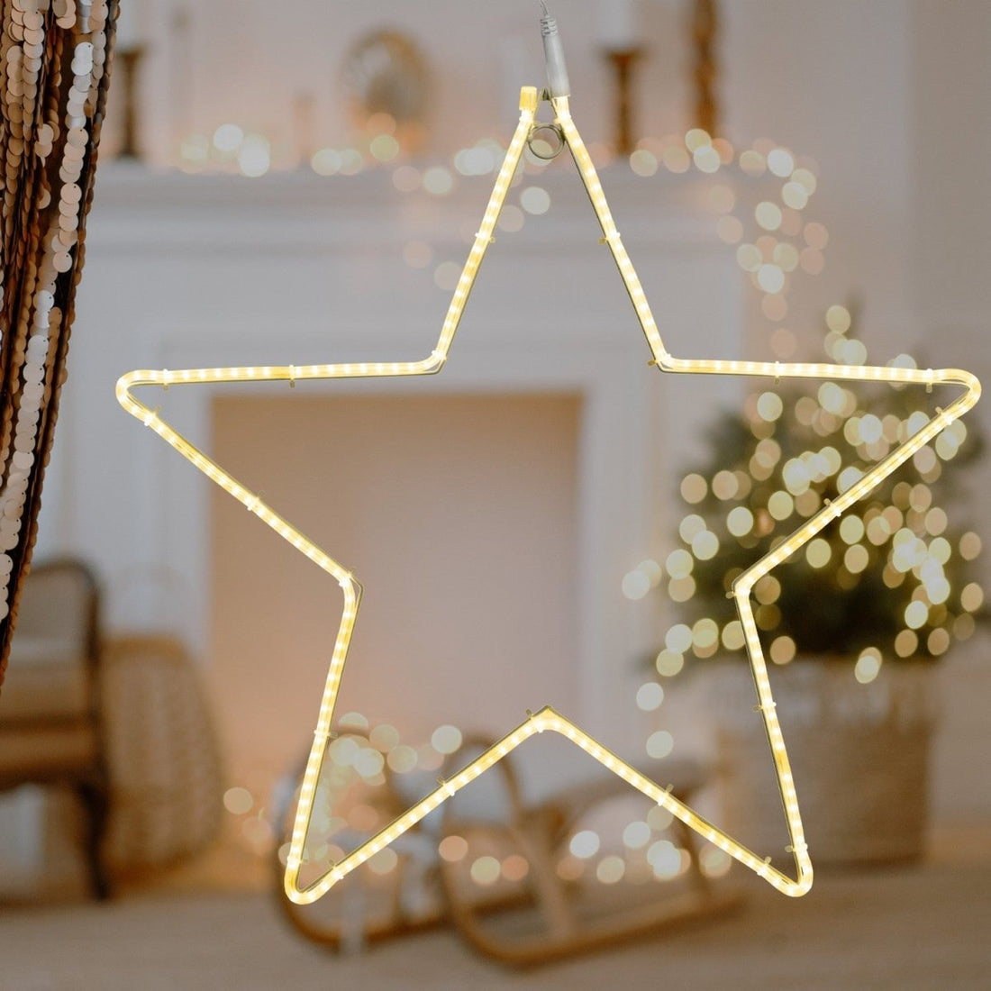 Stella Luminosa LED Ø55 cm Bianco Caldo – FlashLED Slow - Perrone Shop