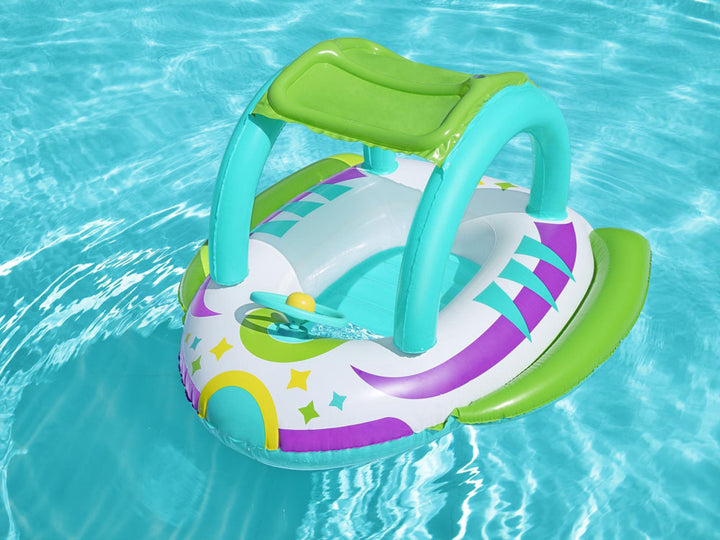 Canotto Gonfiabile Bambini con Parasole e Volante Bestway 34149 – Gioco Acqua Piscina