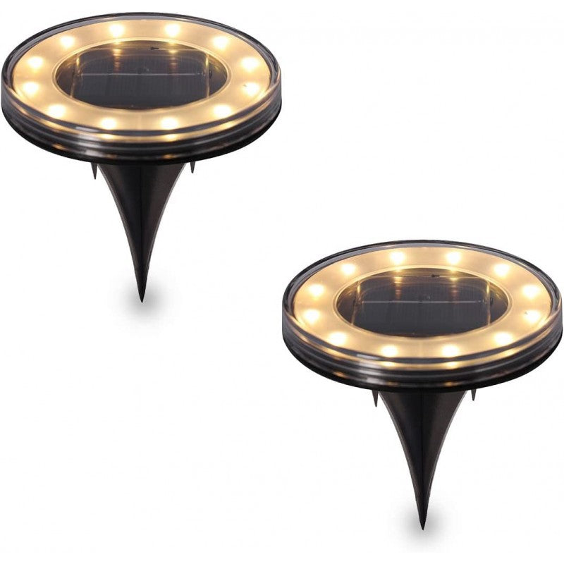 Set 2 luci led solari da terra
