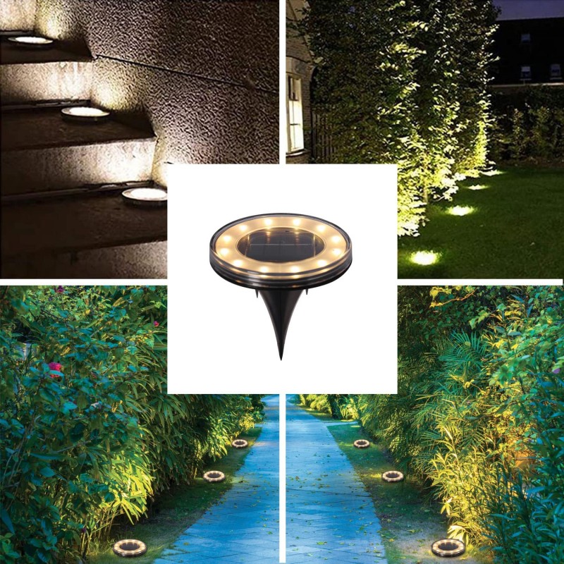 Set 2 luci led solari da terra