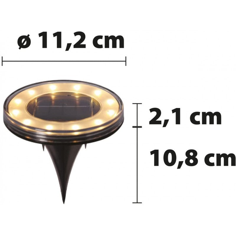 Set 2 luci led solari da terra