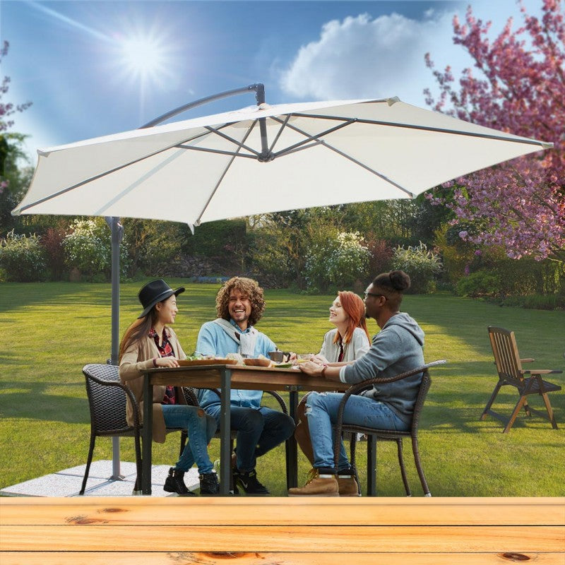 Ombrellone Eris  P/L Ø 3cm Palo Nero Telo Beige