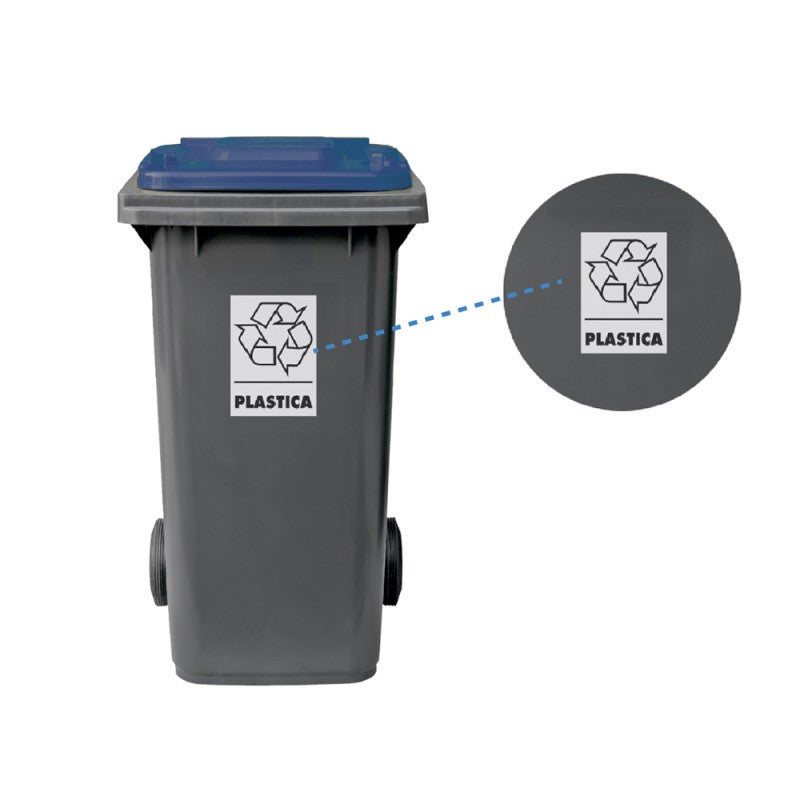 Etichette per bidoni raccolta differenziata