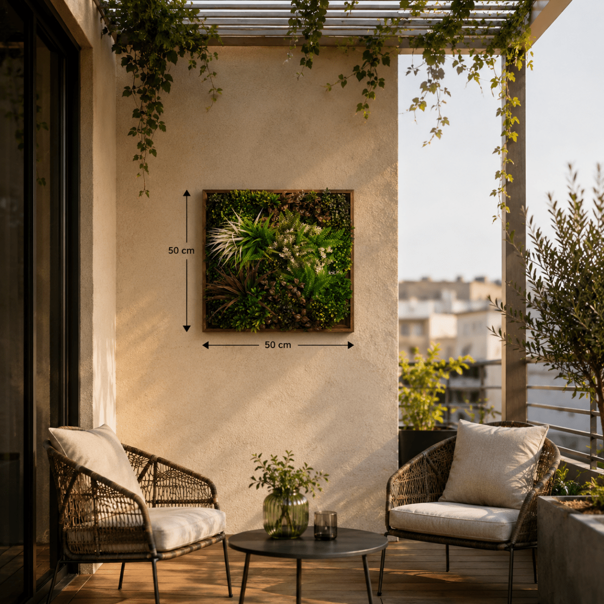 Siepe Quadro Verde Artificiale Decorativo Summer Frame 50x50cm | Xone - Perrone Shop