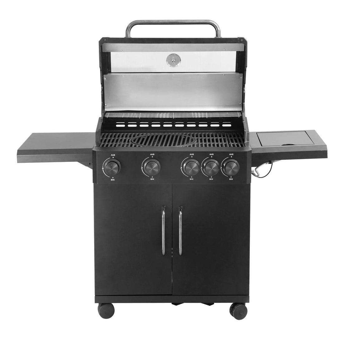 Pit Master – Barbecue a Gas con fornello laterale e custodia