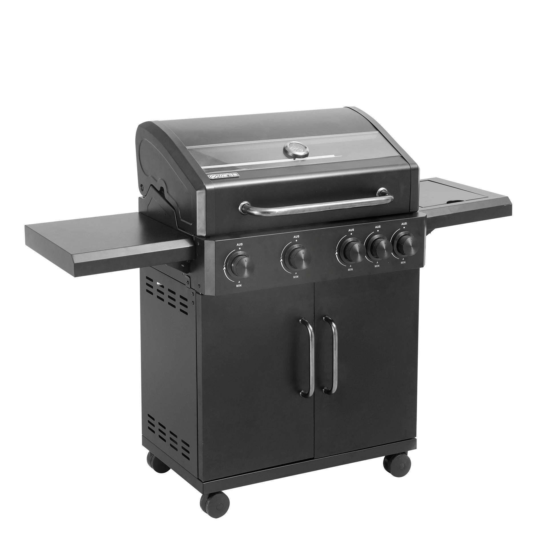 Pit Master – Barbecue a Gas con fornello laterale e custodia