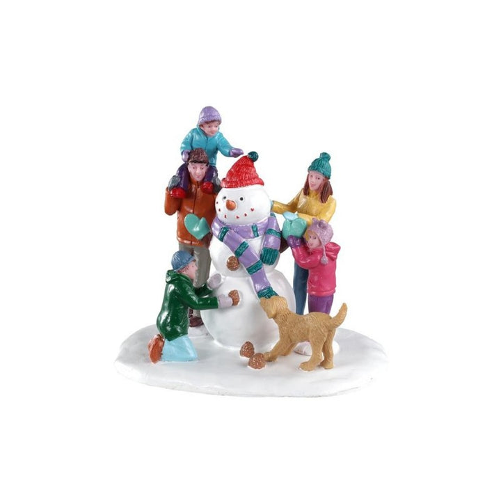 Famiglia con pupazzo di neve - Lemax