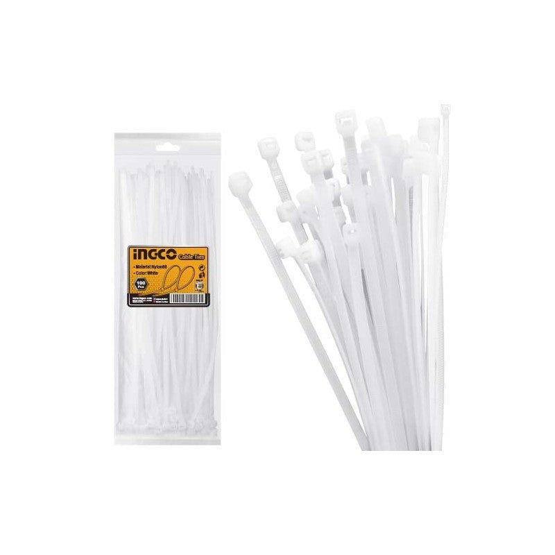 Fascette nylon 3,6 x 200 mm bianche – confezione da 100 pezzi - Perrone Shop