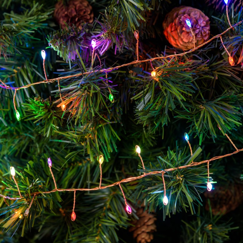 Catena di luci di Natale con 500 microled multicolor | Lotti