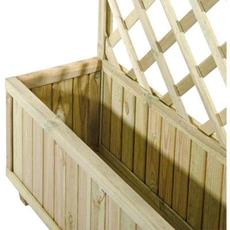 Estink Fioriera In Legno Impregnato 150x100x40 Cm – 9 Scomparti Per Orto E Giardino, Resistente Muffa