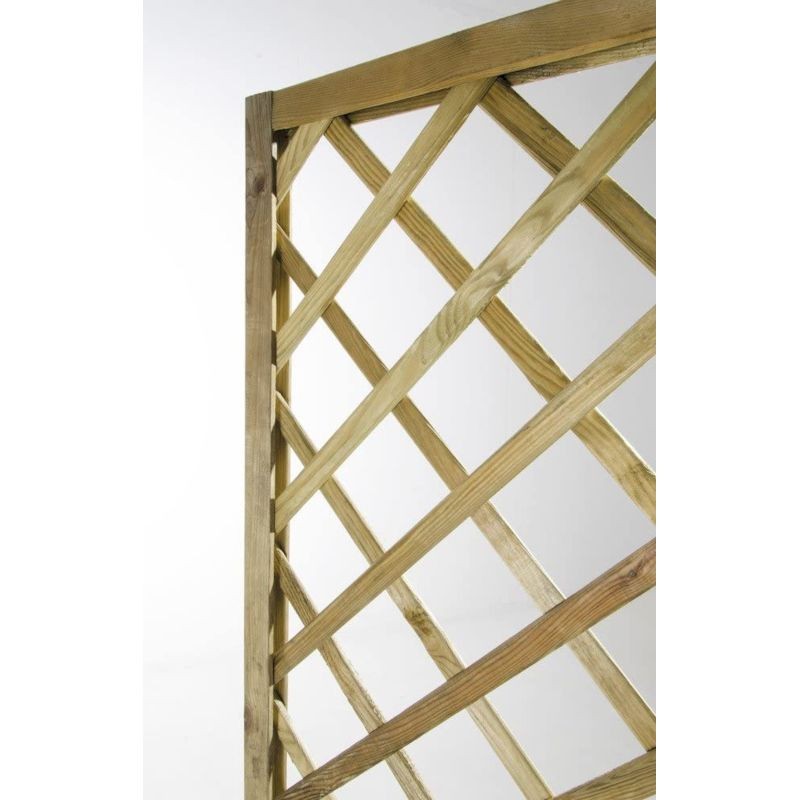 Fioriera con grigliato in legno impregnato 75x3x180h cm Verdelook