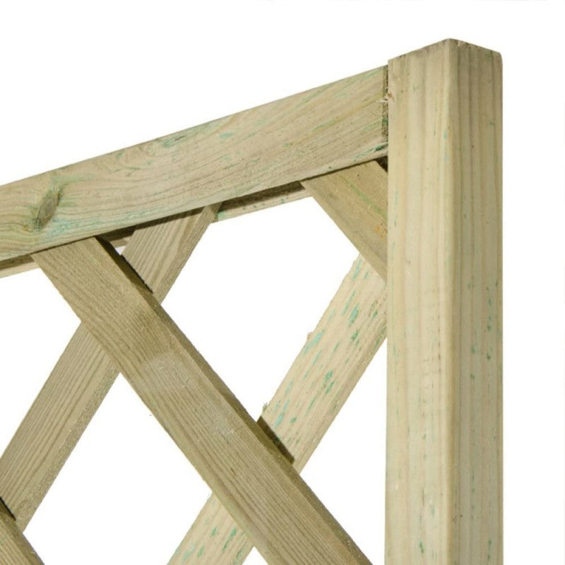 Fioriera con grigliato in legno impregnato 90x3x180h cm Verdelook