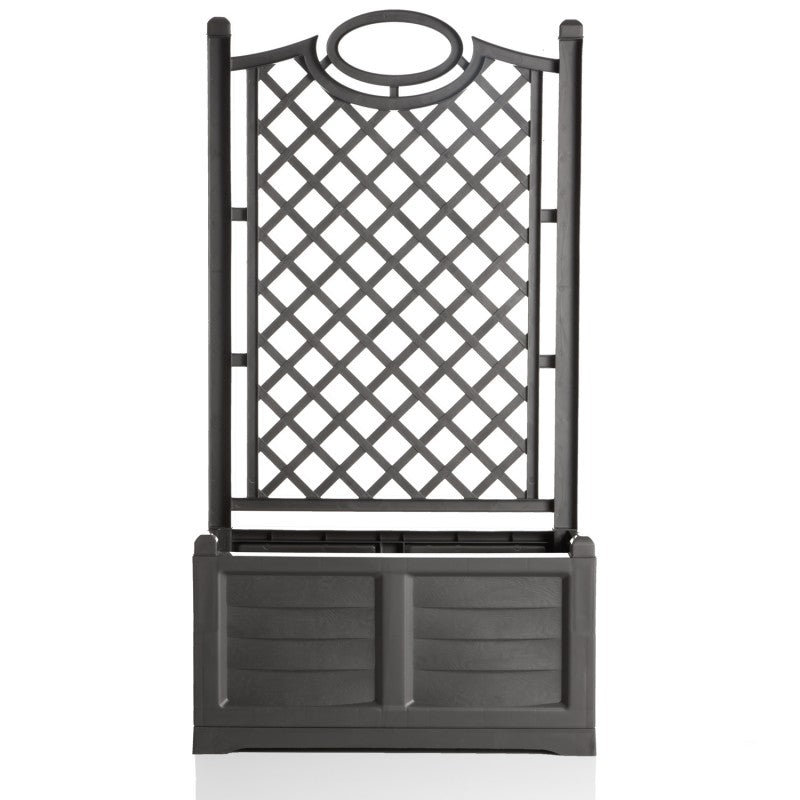 Fioriera con grigliato in plastica 80x42,5x150h cm Bama