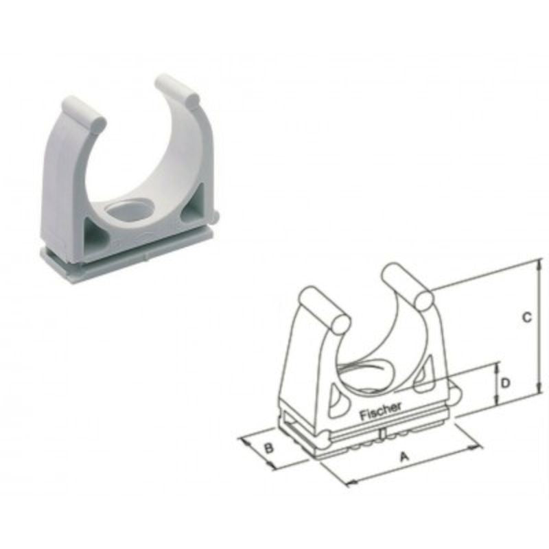 Fissatubi a collare aperto