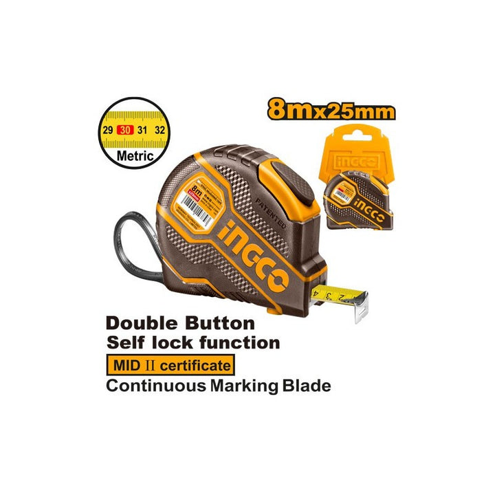 Flessometro 8m X25mm Autobloccante